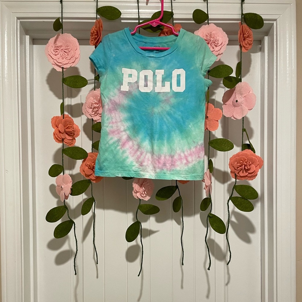 Tye dye polo tee shirt